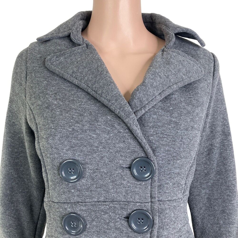 Iris Basic Jacket Womens Medium Gray Trench Butto… - image 5